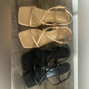 Marc Fisher Strappy Square Toed Heels